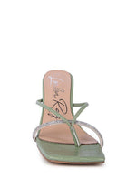 Rag Company - Fetish Croc Rhinestone Slider Sandals