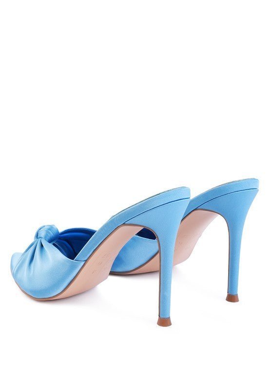 First Crush Satin Knot High Heeled Sandals - Encompass Boutique