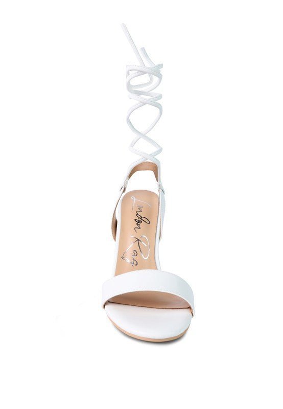 Rag Company - Sheeny Clear Stiletto Lace Up Sandal