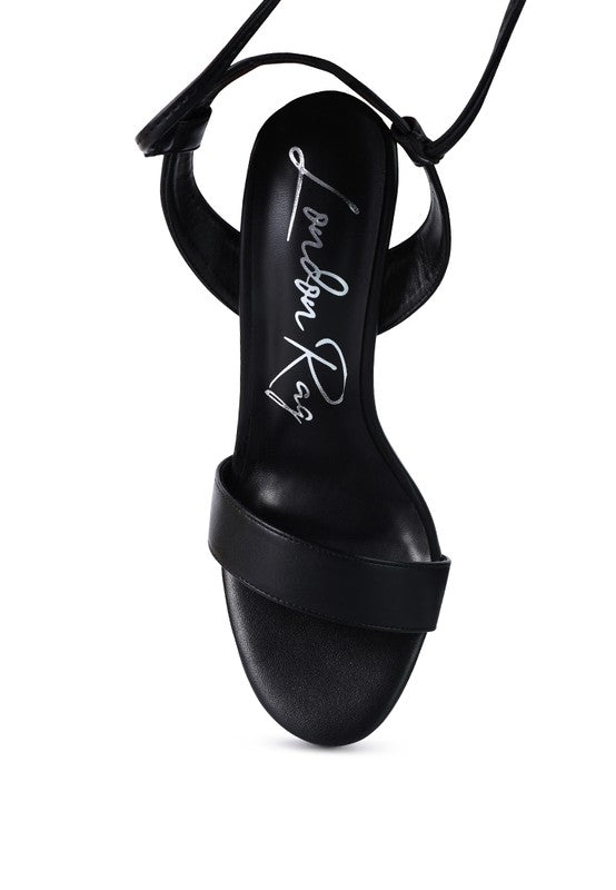 Sheeny Clear Stiletto Lace Up Sandal - Encompass Boutique