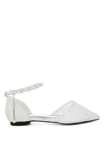 Rag Company - Shrami Pearl & Rhinestone Strap Flat Sandals