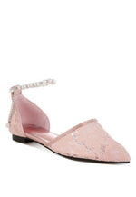 Rag Company - Shrami Pearl & Rhinestone Strap Flat Sandals