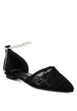 Rag Company - Shrami Pearl & Rhinestone Strap Flat Sandals