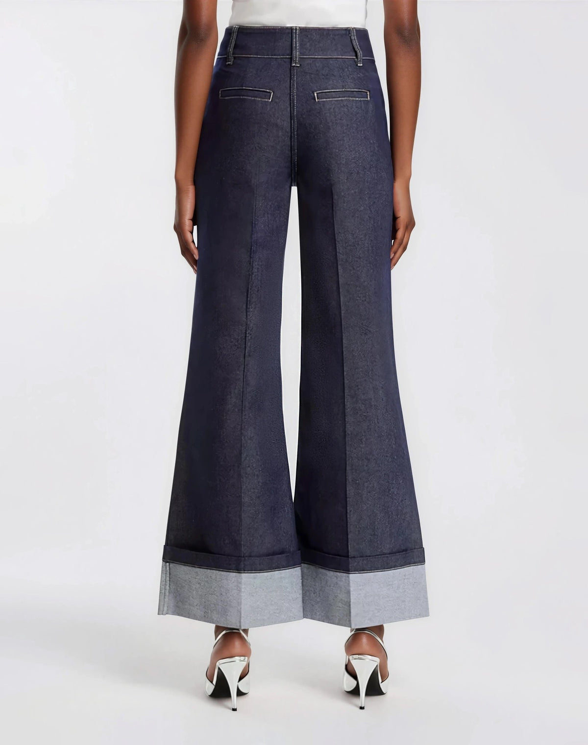 Raquelita Sheen Denim Pants - Dark Denim Blue - XO, Tina