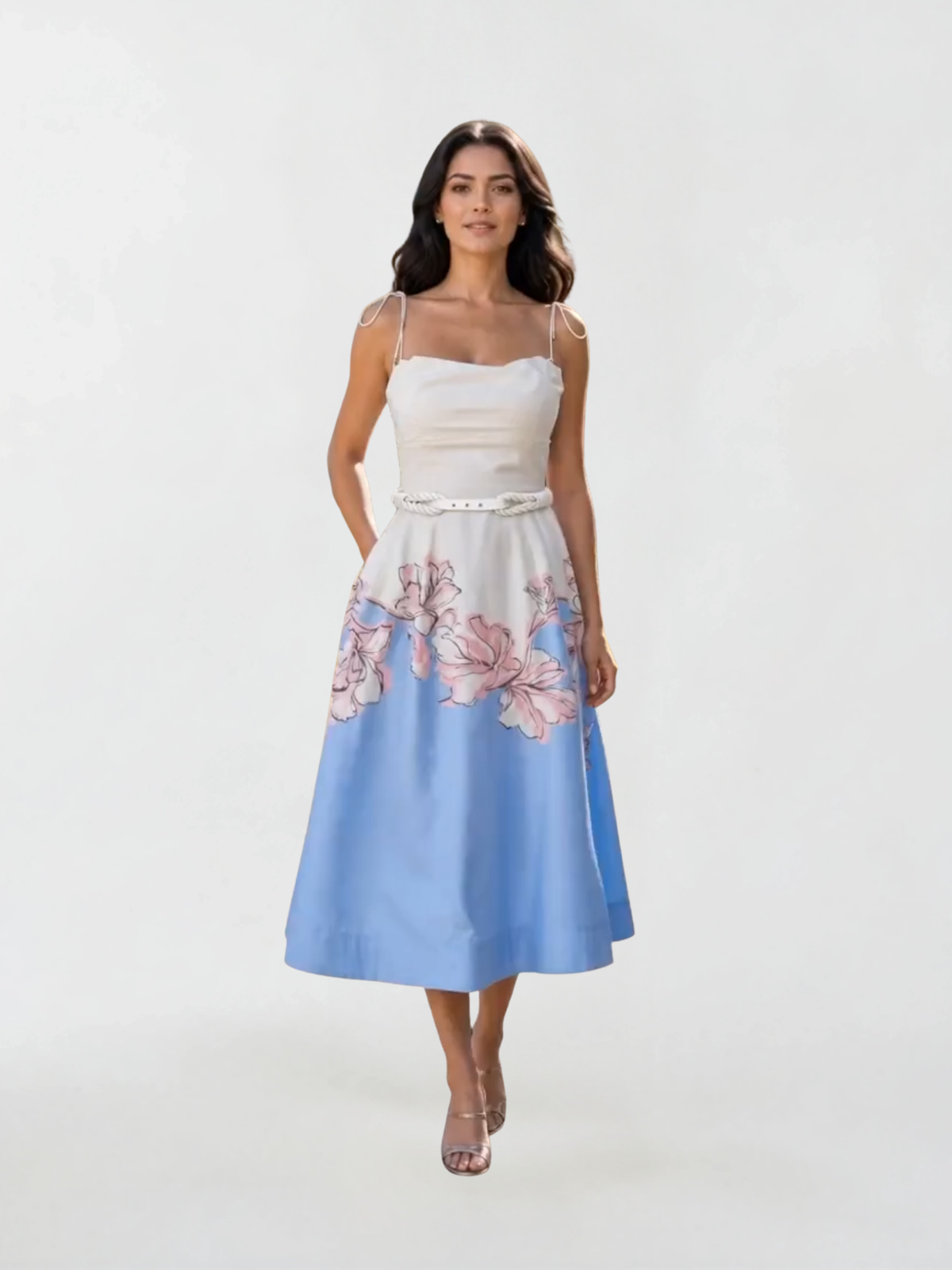 Nymphia Strappy Midi - Print