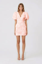 Rosella 3D Mini Dress – Pink