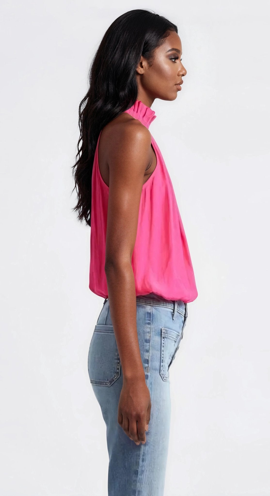 Rowan Halter Neck Sleeveless Top - Pink