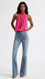 Rowan Halter Neck Sleeveless Top - Pink
