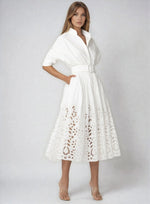 Hayden Shirt Dress – White