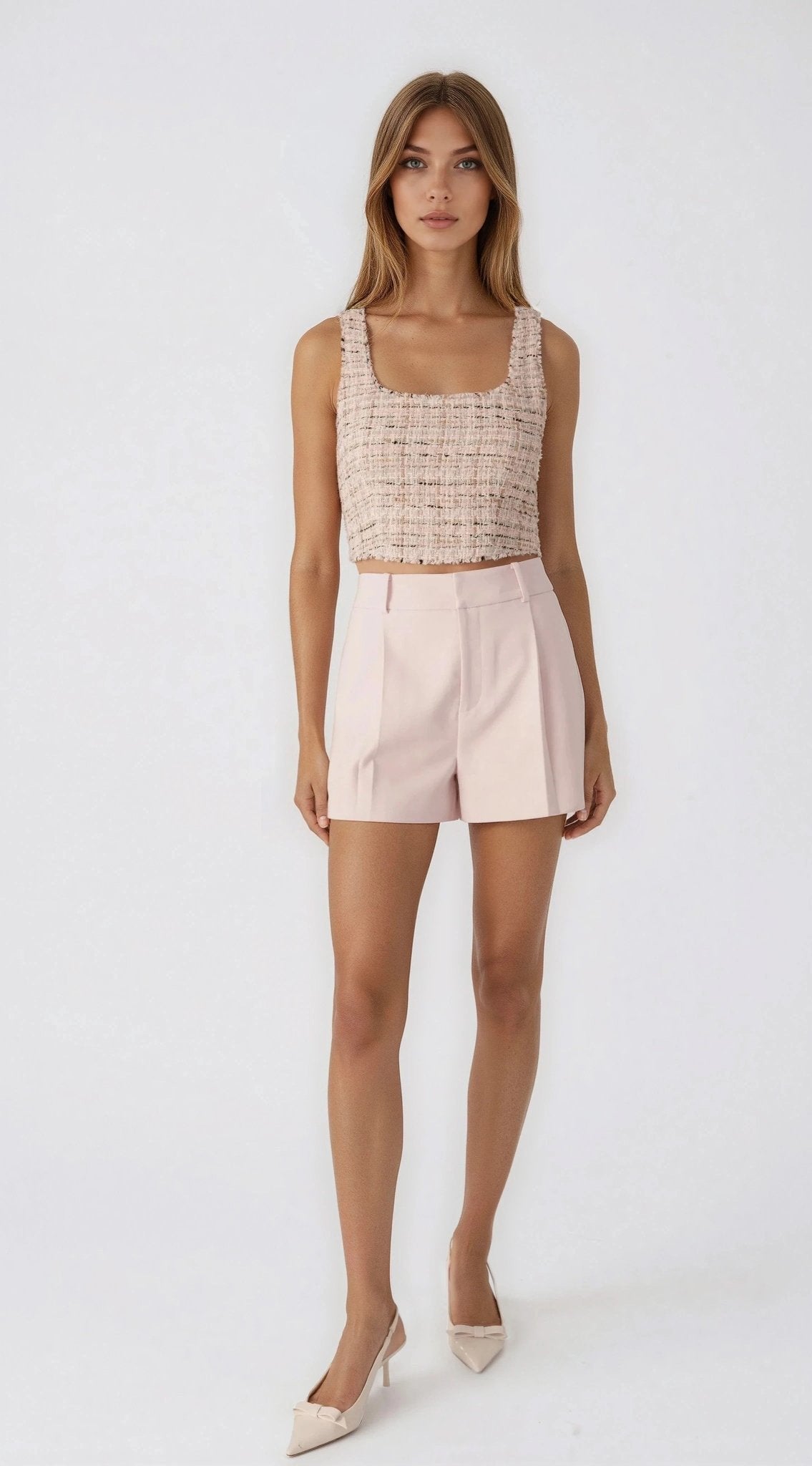 Sena Crepe Shorts - Ballet Slipper - XO, Tina