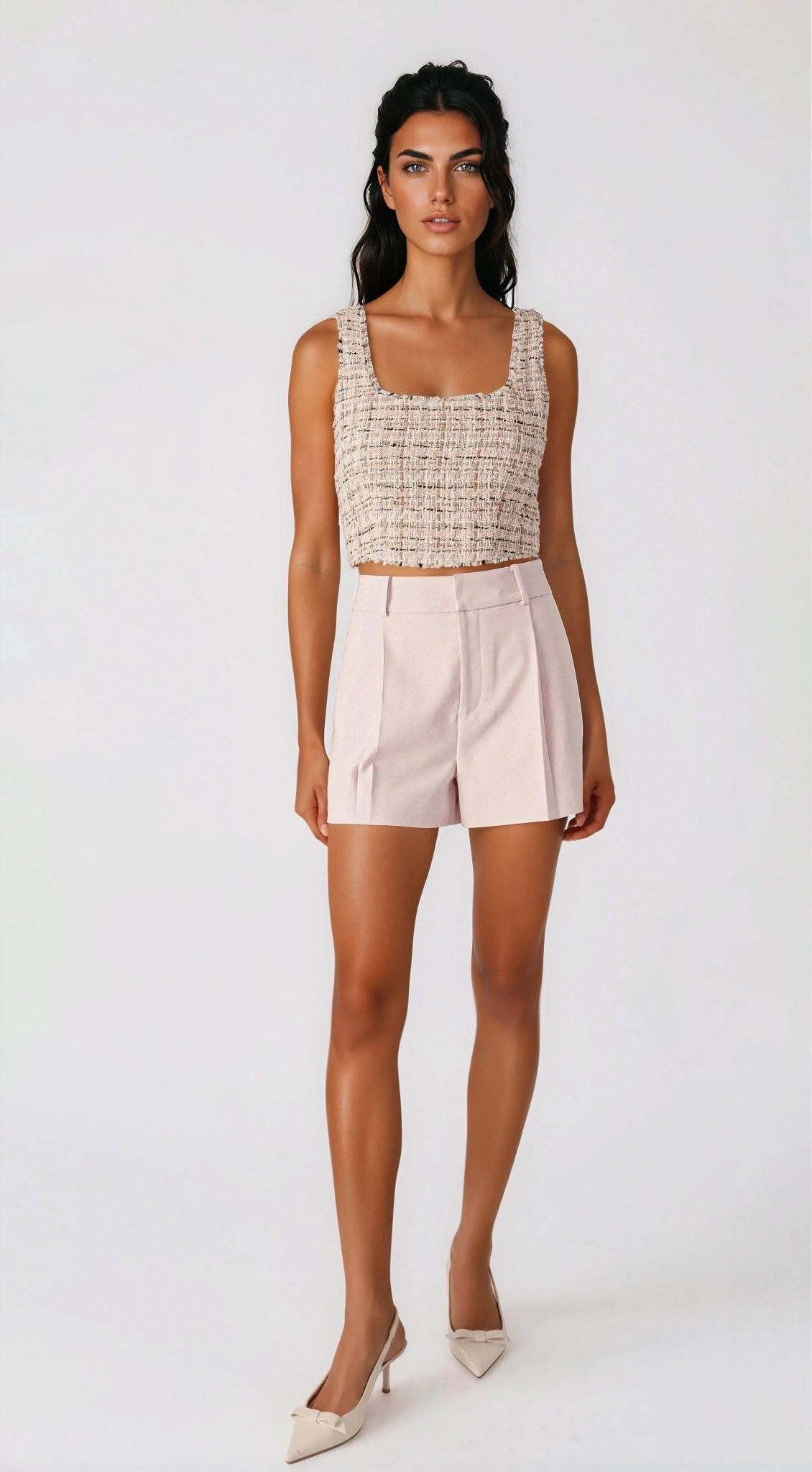 Sena Crepe Shorts - Ballet Slipper - XO, Tina