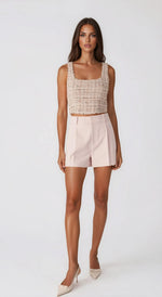 Sena Crepe Shorts - Ballet Slipper - XO, Tina