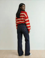 Cassian Sweater – Cherry/Sand/Eggshell