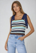 Frankie Top – Navy Multi