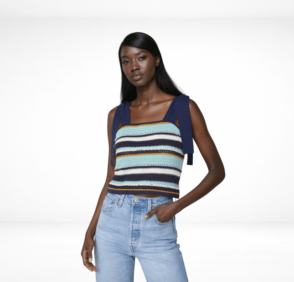 Shoshanna Frankie Top – Navy Multi