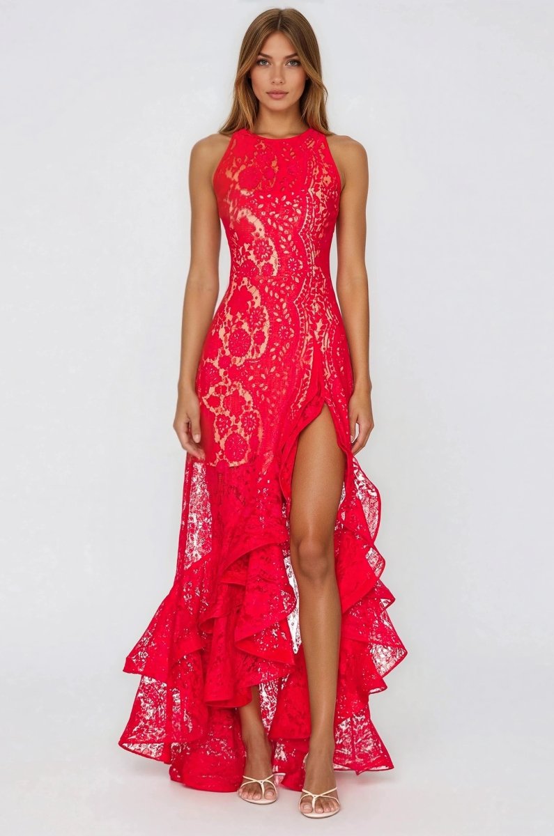 Sicilia Midi Dress – Red