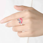 Statement Flamingo Rings