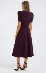 Syrah Midi Dress – Blackberry