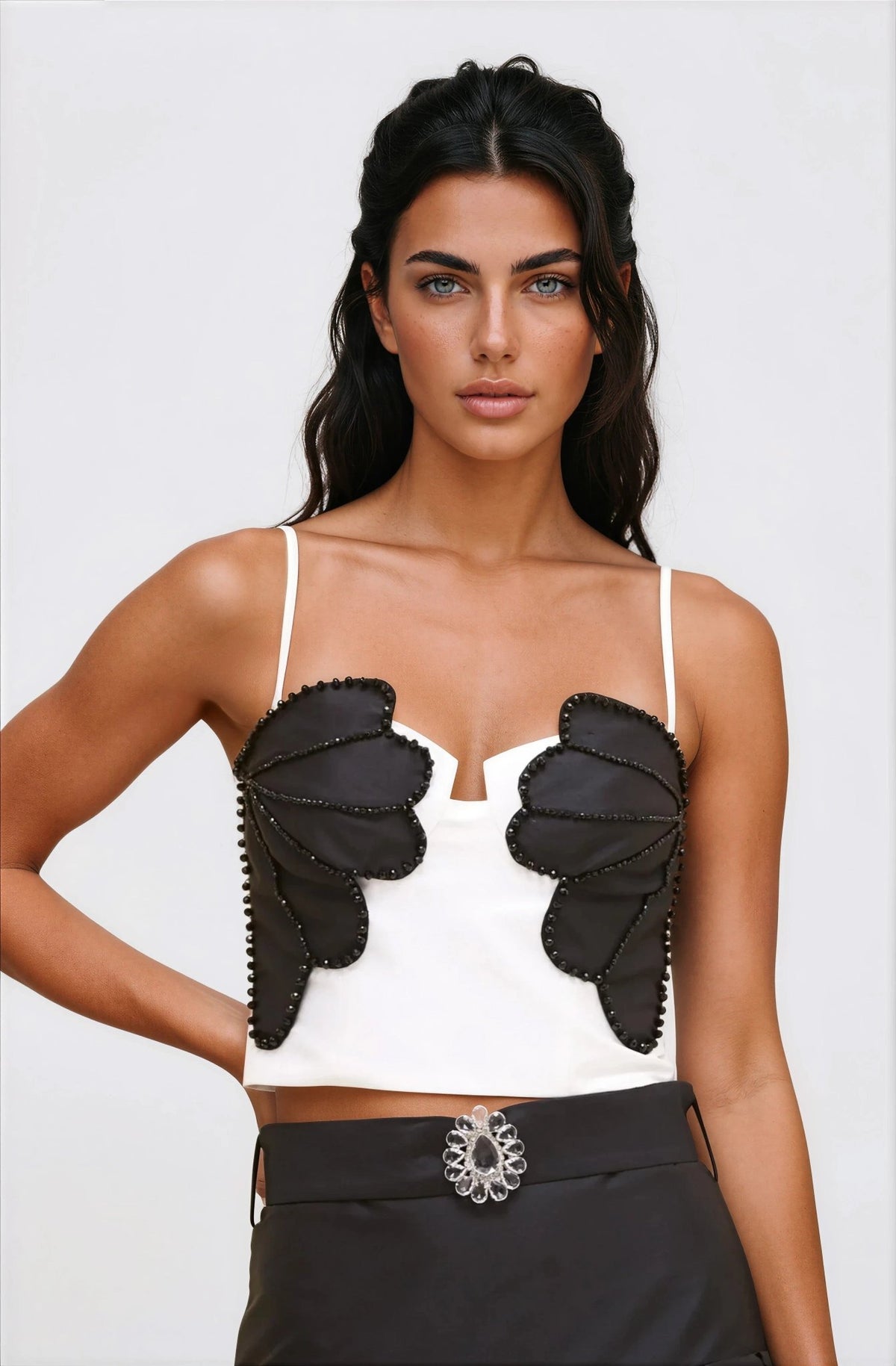 Taffeta Bloom Top - Off White - XO, Tina