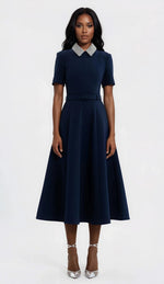 Xena S/S Midi – Navy Blue