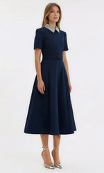 Xena S/S Midi – Navy Blue
