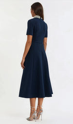 Xena S/S Midi – Navy Blue